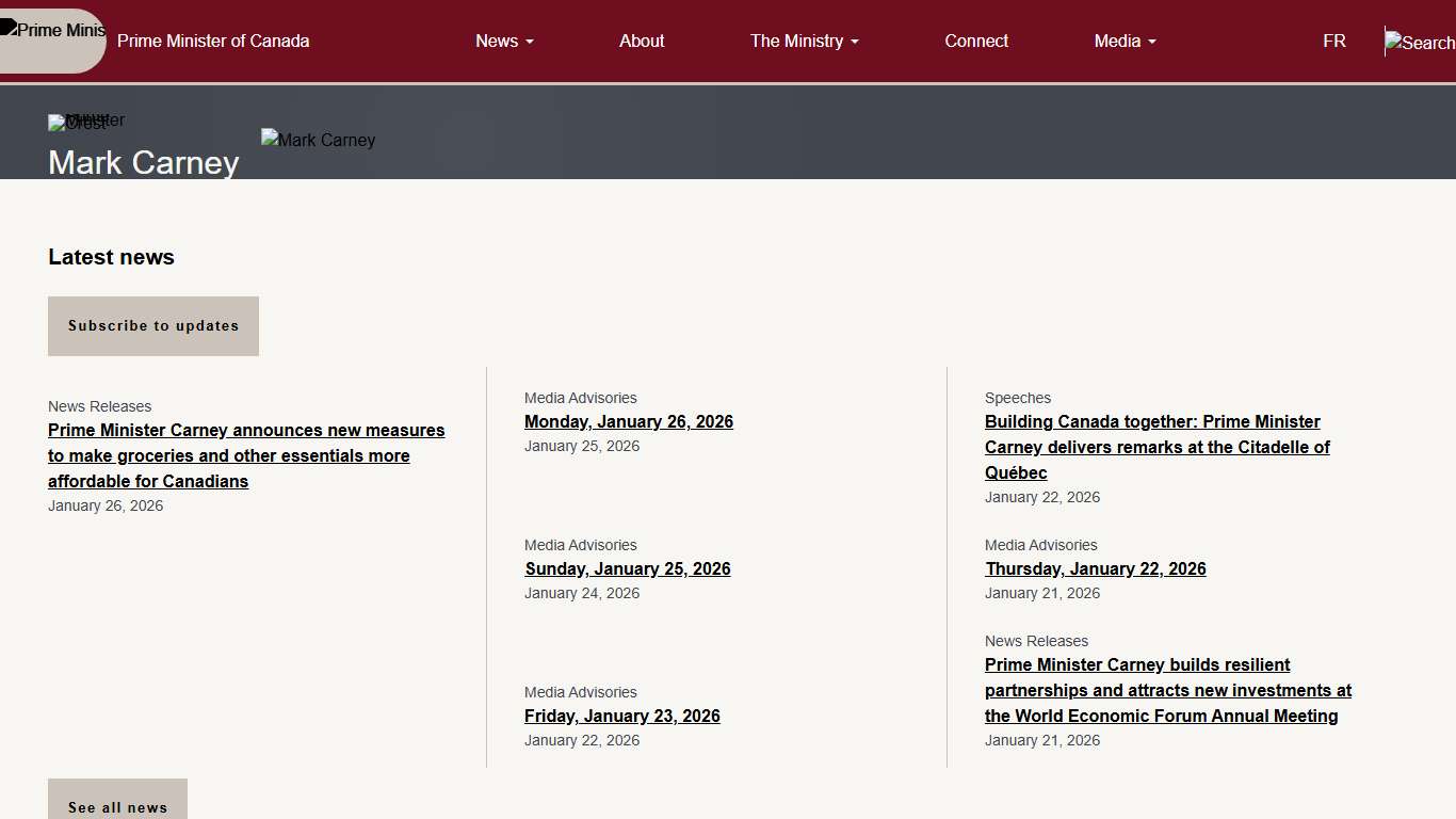 Mark Carney - Prime Minister of Canada Prime Minister of Canada